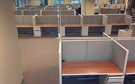 Telemarketing Office Cubicle Stations made by Knoll
